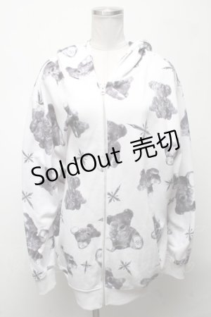 画像: TRAVAS TOKYO / MYRIAD OF BEARS ZIPパーカー  白ｘ黒 S-25-04-25-012-PU-TO-AS-ZS