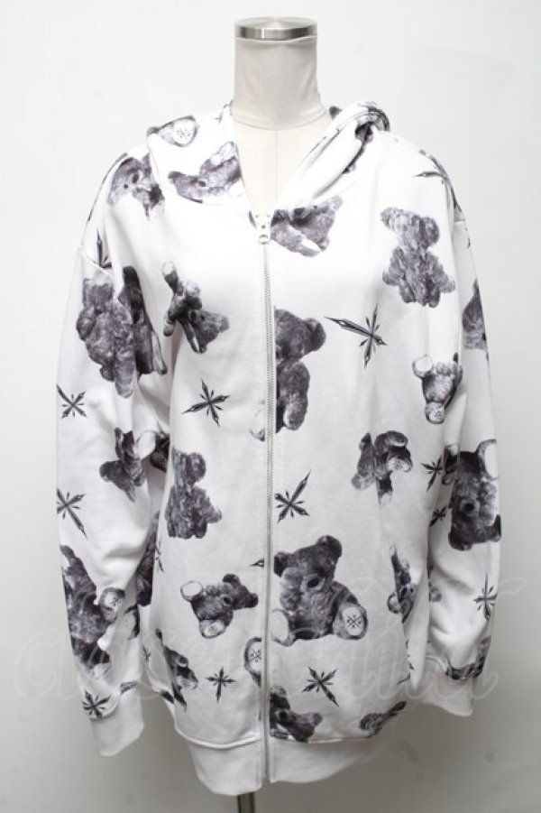 画像1: TRAVAS TOKYO / MYRIAD OF BEARS ZIPパーカー  白ｘ黒 S-25-04-25-012-PU-TO-AS-ZS (1)