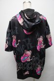 画像2: NieR Clothing / 半袖パーカー  黒 S-25-04-25-019-PU-TO-AS-ZS (2)