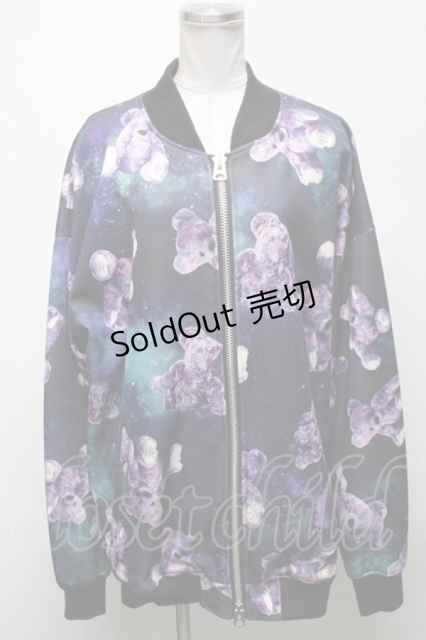 画像1: TRAVAS TOKYO / Patterned All Over Zip Blouson/総柄ポンチブルゾン  黒 S-25-04-25-020-PU-JA-AS-ZS (1)