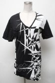 画像1: CIVARIZE / ジオメトリック総柄変形ロングTシャツ 44 黒ｘ白 S-25-04-25-023-GO-TS-AS-ZS (1)