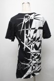 画像2: CIVARIZE / ジオメトリック総柄変形ロングTシャツ 44 黒ｘ白 S-25-04-25-023-GO-TS-AS-ZS (2)