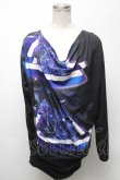 画像1: CIVARIZE / Mover プリンテッドドレープカットソー 44 黒 S-25-04-25-025-GO-TO-AS-ZS (1)