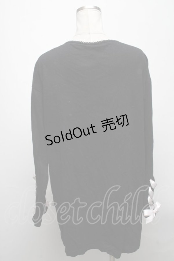 画像2: Secret Honey / ウサギプリントTシャツ  黒 S-25-04-25-026-CA-TS-AS-ZS (2)