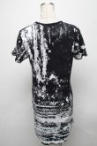 画像2: CIVARIZE / サイドZIP総柄ロングTシャツ 44 黒ｘ白 S-25-04-25-028-GO-TS-AS-ZS (2)