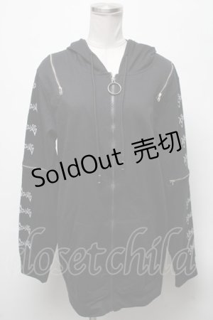 画像: NieR Clothing / ZIPデザインパーカー  黒 S-25-04-25-030-PU-TO-AS-ZS