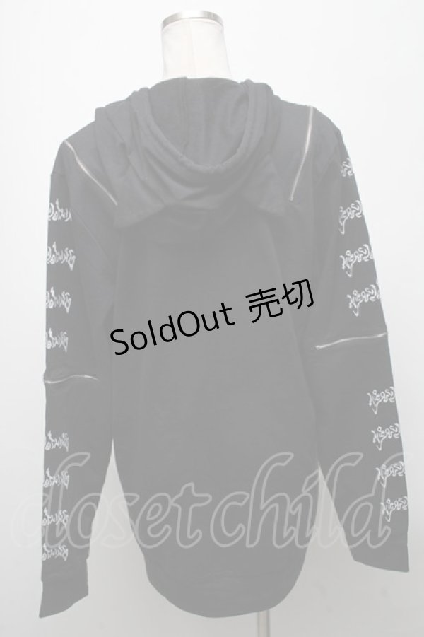 画像2: NieR Clothing / ZIPデザインパーカー  黒 S-25-04-25-030-PU-TO-AS-ZS (2)