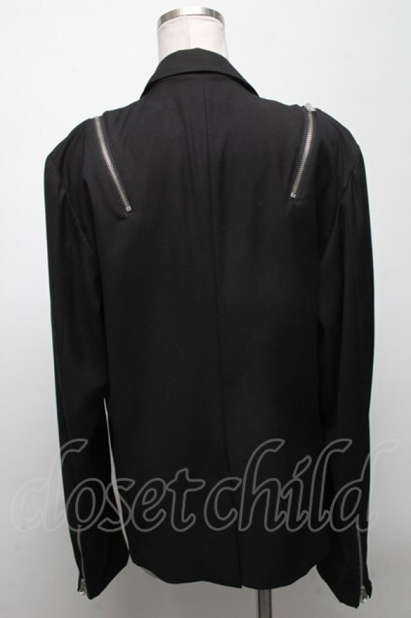 画像2: CIVARIZE / ショルダーZIPデザインテーラードジャケット  黒 S-25-04-25-032-GO-JA-AS-ZS (2)