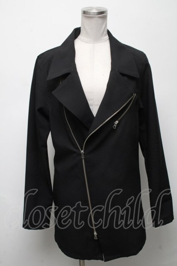 画像1: CIVARIZE / Inveterate ライダーステーラードジャケット 44 黒 S-25-04-25-033-GO-JA-AS-ZS (1)
