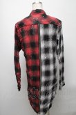 画像2: CIVARIZE / バックZIPドッキングチェックシャツ 44 赤ｘ白 S-25-04-25-037-GO-BL-AS-ZS (2)