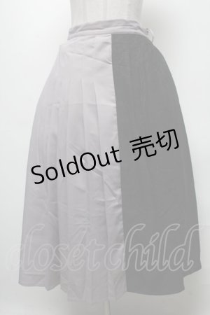 画像: axes femme POETIQUE /レース切替スカート  グレーｘ黒 S-25-04-25-044-AX-SK-AS-ZI