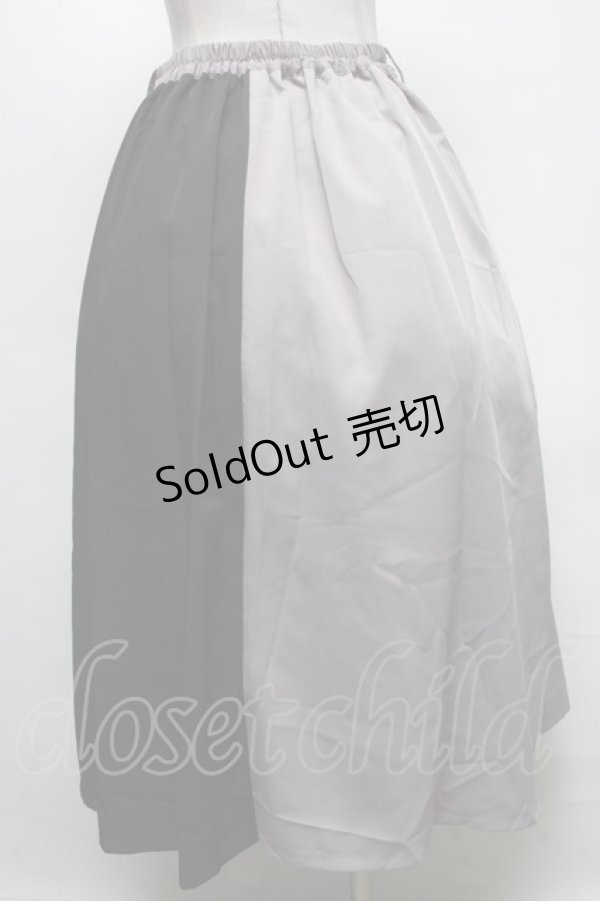 画像2: axes femme POETIQUE /レース切替スカート  グレーｘ黒 S-25-04-25-044-AX-SK-AS-ZI (2)