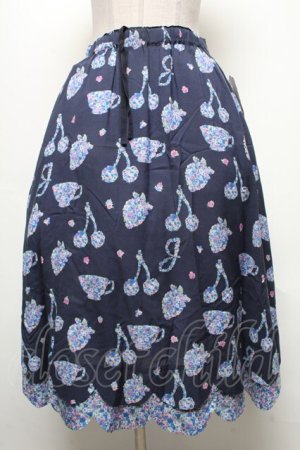 画像: Jane Marple / Bonjour Millefleursのスカート  紺 S-25-04-25-046-JM-SK-AS-ZS