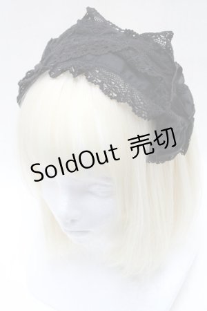 画像: Angelic Pretty / ヘッドドレス風カチューシャ  黒 S-25-04-27-007-AP-AC-AS-ZS