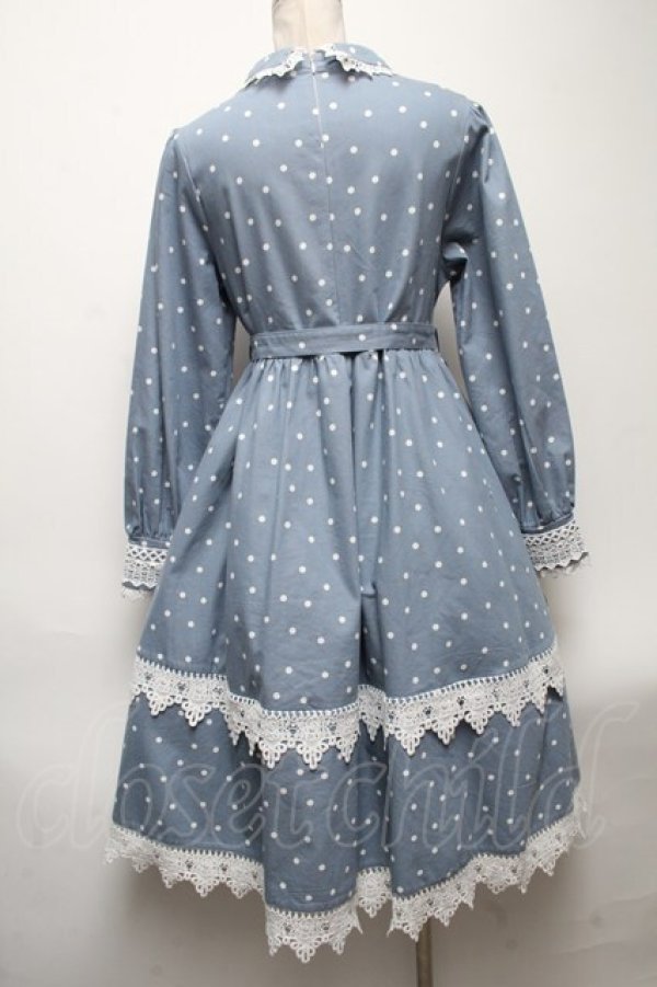 画像2: Favorite / ドットｘ刺繍ワンピース  サックス S-25-04-27-051-LO-OP-HR-ZS (2)