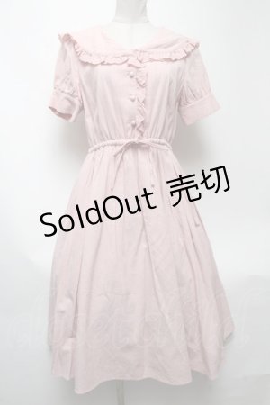 画像: Ank Rouge / セーラー襟長袖ワンピース  ピンク S-25-04-27-052-CA-OP-HR-ZS