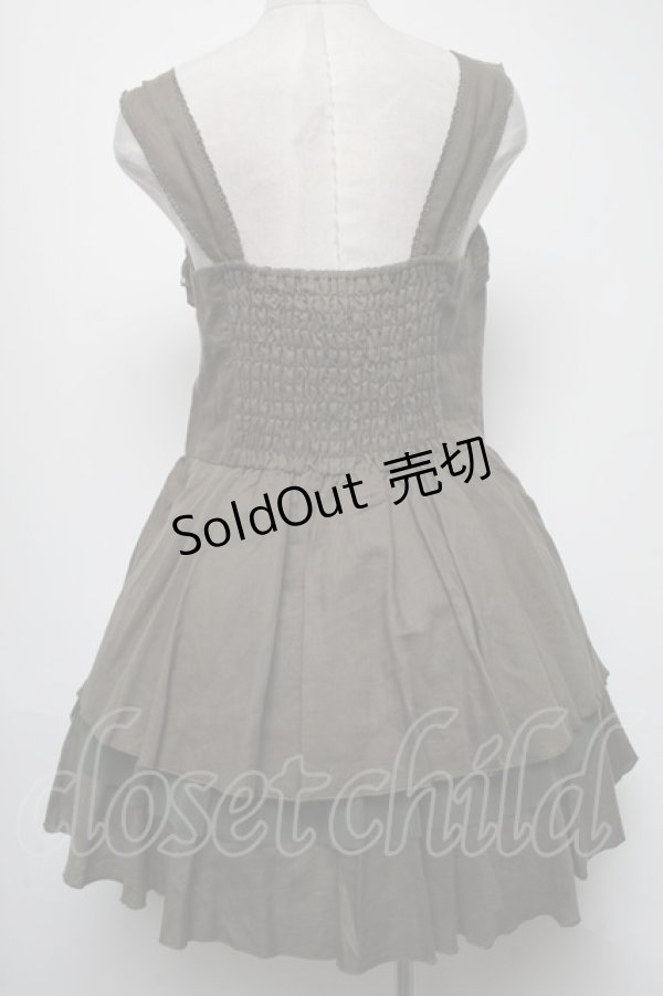 画像2: axes femme / ワークティアードチュニック  カーキ S-25-04-27-058-AX-TO-HR-ZS (2)