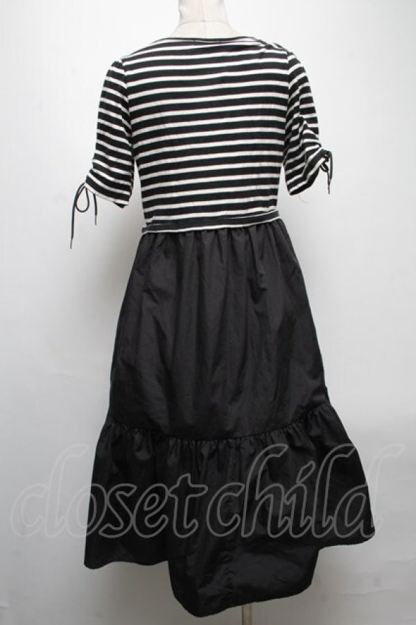 MILK / Harborワンピース 黒x白 S-25-04-27-062-ML-OP-HR-ZS MILK / Harborワンピース 黒x白 S-25-04-27-062-ML-OP-HR-ZS