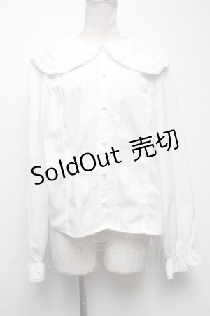 画像: axes femme kawaii / フラット衿ブラウス  白 S-25-04-27-015-AX-BL-HR-ZS