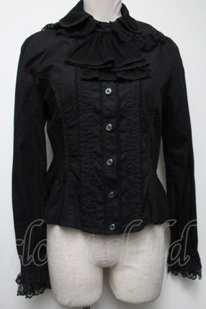 画像: Angelic Pretty / ドレスアップソフトチュールブラウス  黒 S-25-04-27-036-AP-BL-HR-ZS