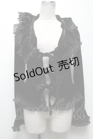 画像: Juliette et Justine / 別珍プリーツボレロ  黒 S-25-04-27-039-CL-TO-HR-ZS