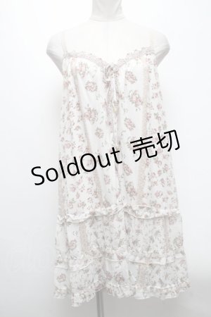 画像: axes femme / カットソーローズ柄チュニ  ピンク S-25-04-28-001-AX-OP-AS-ZS