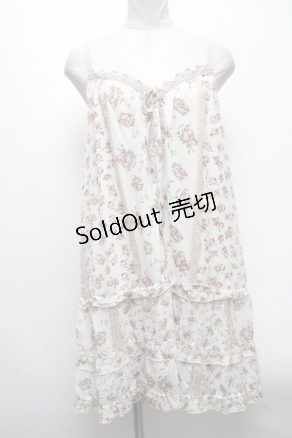 画像1: axes femme / カットソーローズ柄チュニ  ピンク S-25-04-28-001-AX-OP-AS-ZS (1)