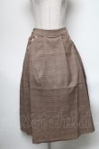 画像1: axes femme / 花刺繍チェックスカート  ブラウン S-25-04-28-053-AX-SK-HR-ZS (1)