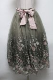 画像1: axes femme / グラデチュール刺繍スカート  カーキ S-25-04-28-056-AX-SK-HR-ZS (1)