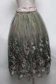 画像2: axes femme / グラデチュール刺繍スカート  カーキ S-25-04-28-056-AX-SK-HR-ZS (2)