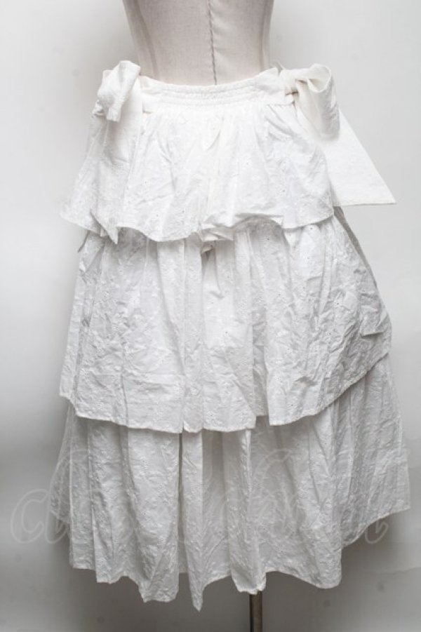 画像2: axes femme kawaii / コットンレーススカート  白 S-25-04-28-061-AX-SK-HR-ZS (2)