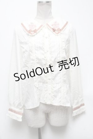 画像: axes femme POETIQUE / 薔薇ブーケ刺繍入りブラウス  キナリ S-25-04-28-008-AX-BL-HR-ZS