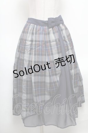 画像: axes femme POETIQUE / リボンベルトロングスカート  紺 S-25-04-28-067-AX-SK-HR-ZS