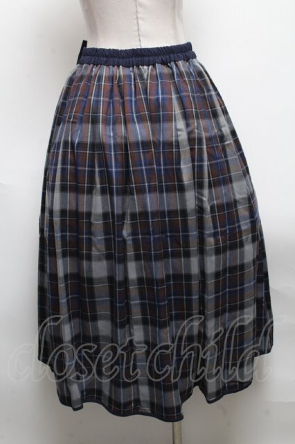 画像2: axes femme POETIQUE / リボンベルトロングスカート  紺 S-25-04-28-067-AX-SK-HR-ZS (2)
