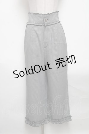 画像: axes femme / ギンガムチェックパンツ  黒ｘ白 S-25-04-28-074-AX-PA-HR-ZS