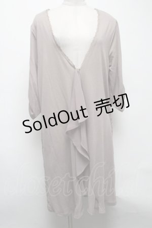 画像: axes femme / バックレースロングカーディガン  モカ S-25-04-28-018-AX-TO-HR-ZS
