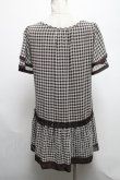画像2: axes femme / チェックシフォンチュニック  ブラウン S-25-04-28-021-AX-TO-HR-ZS (2)