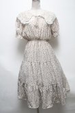 画像1: axes femme POETIQUE / ビッグ襟花柄ワンピース  白 S-25-04-28-030-AX-OP-HR-ZS (1)
