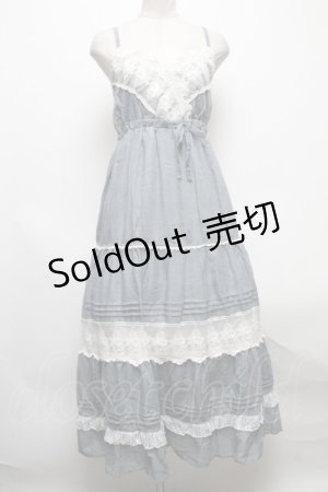 画像: axes femme / ティアードキャミワンピース  サックス S-25-04-28-032-AX-OP-AS-ZS