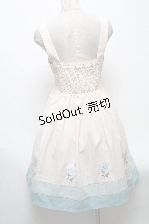 画像2: F i.n.t / 白バラ刺繍ジャンパースカート  オフ S-25-04-28-033-CA-OP-HR-ZS (2)