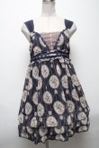 画像1: axes femme / ローズミラー柄チェーンチュニック  紺 S-25-04-28-038-AX-TO-AS-ZS (1)