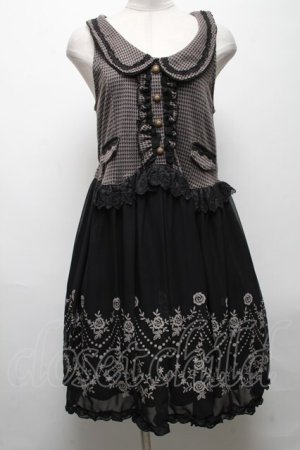 画像: axes femme / ベスト切替ワンピース  黒 S-25-04-28-047-AX-TO-HR-ZS