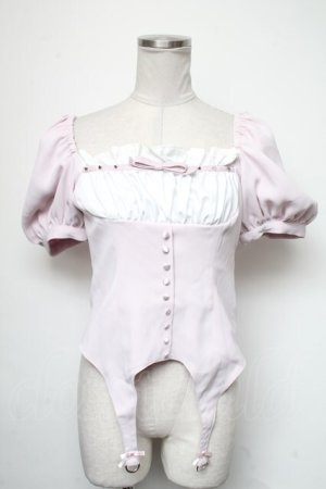 画像: AVENCHUMU / Girls leather ribbon blouse  ピンク S-25-05-01-001-LO-TO-AS-ZS