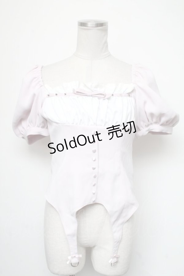 画像1: AVENCHUMU / Girls leather ribbon blouse  ピンク S-25-05-01-001-LO-TO-AS-ZS (1)