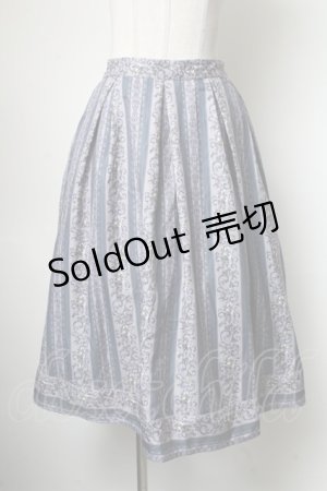 画像: axes femme /オーナメント縦柄スカート  ラベンダー S-25-05-01-051-AX-SK-AS-ZS
