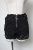 画像1: REFLEM / 刺繍ショートパンツ  黒 S-25-05-01-058-PU-PA-HR-ZS (1)