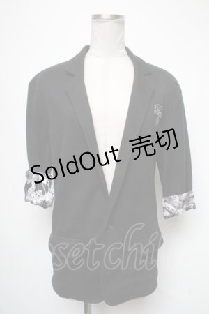 画像: PUNK / 切替スウェットトップス  黒 S-25-05-01-012-PU-TO-HR-ZS