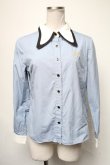 画像1: MILK / M刺繍ブラウス  サックス S-25-05-01-004-ML-BL-AS-ZS (1)