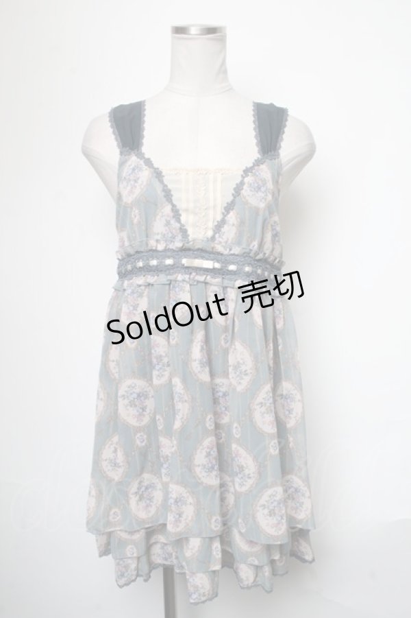 画像1: axes femme / ローズミラー柄チェーンチュニック  グリーン S-25-05-01-044-AX-TO-AS-ZS (1)