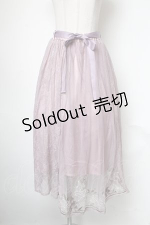 画像: axes femme /チュール刺繍スカート  ピンク S-25-05-01-046-AX-SK-ET-ZS